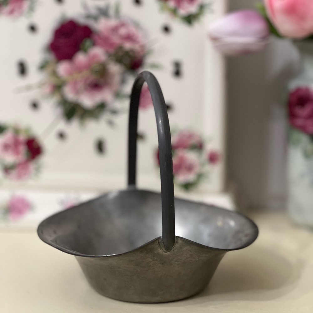 Vintage Pewter Basket - Pilgrim Pewter